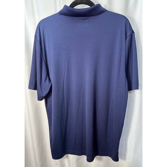 PGA Tour Polo Shirt Mens XL Performance Golf Blue Striped Short Sleeve - Picture 3 of 7